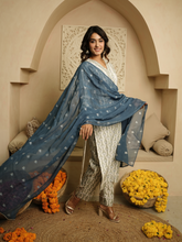 Blue Hand Block Chanderi Kurta Set